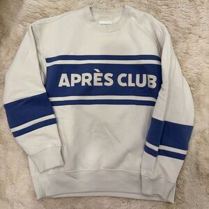 Abercrombie & Fitch Cream and Blue Crewneck Sweater